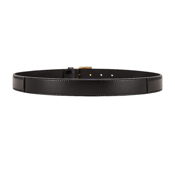 SOLD Balenciaga Hourglass Leather Belt With B Logo Monogram Mens - Picture 3 of 7